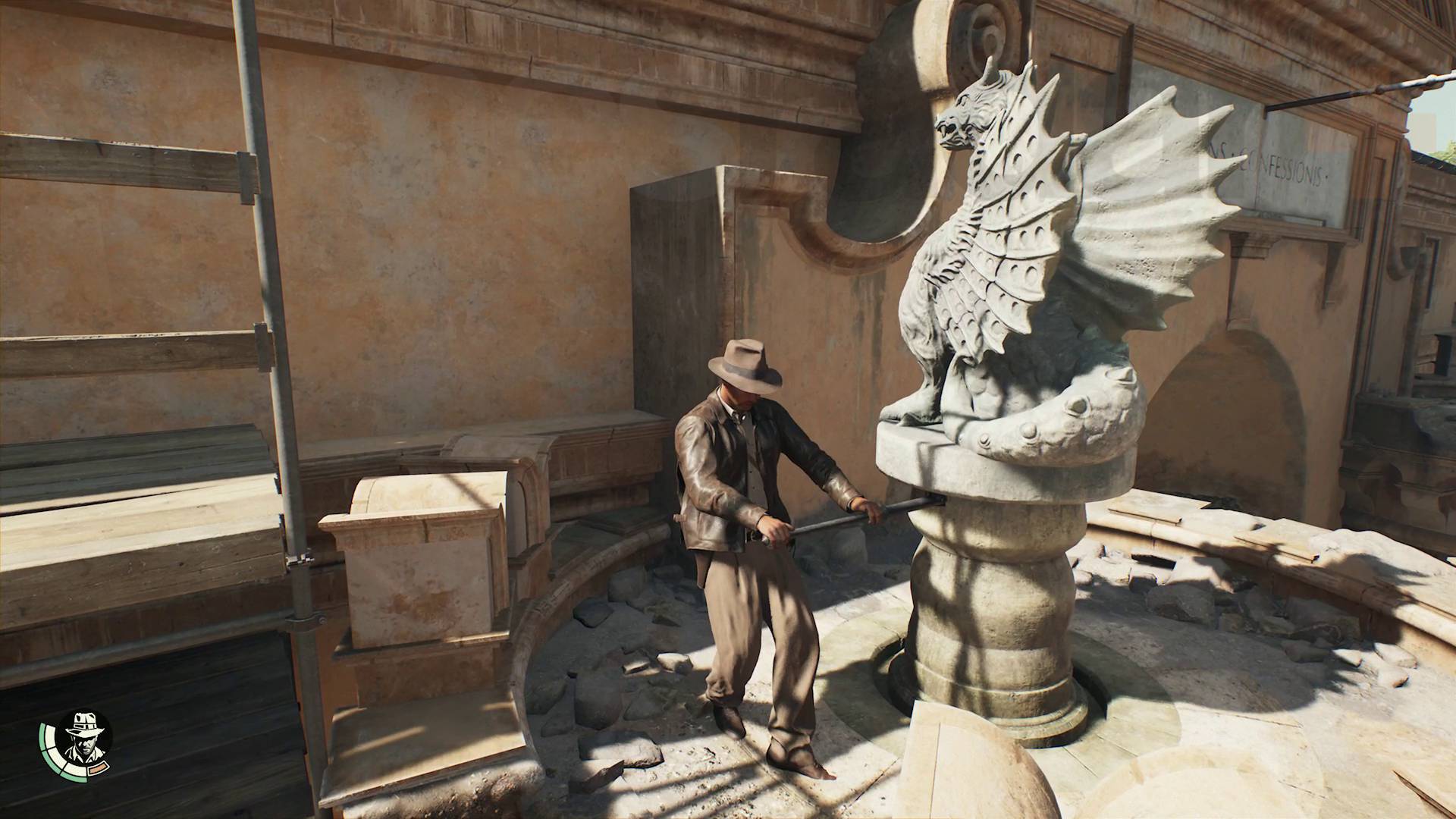 Cómo resolver el puzzle de la Fuente de la Confesión de Indiana Jones