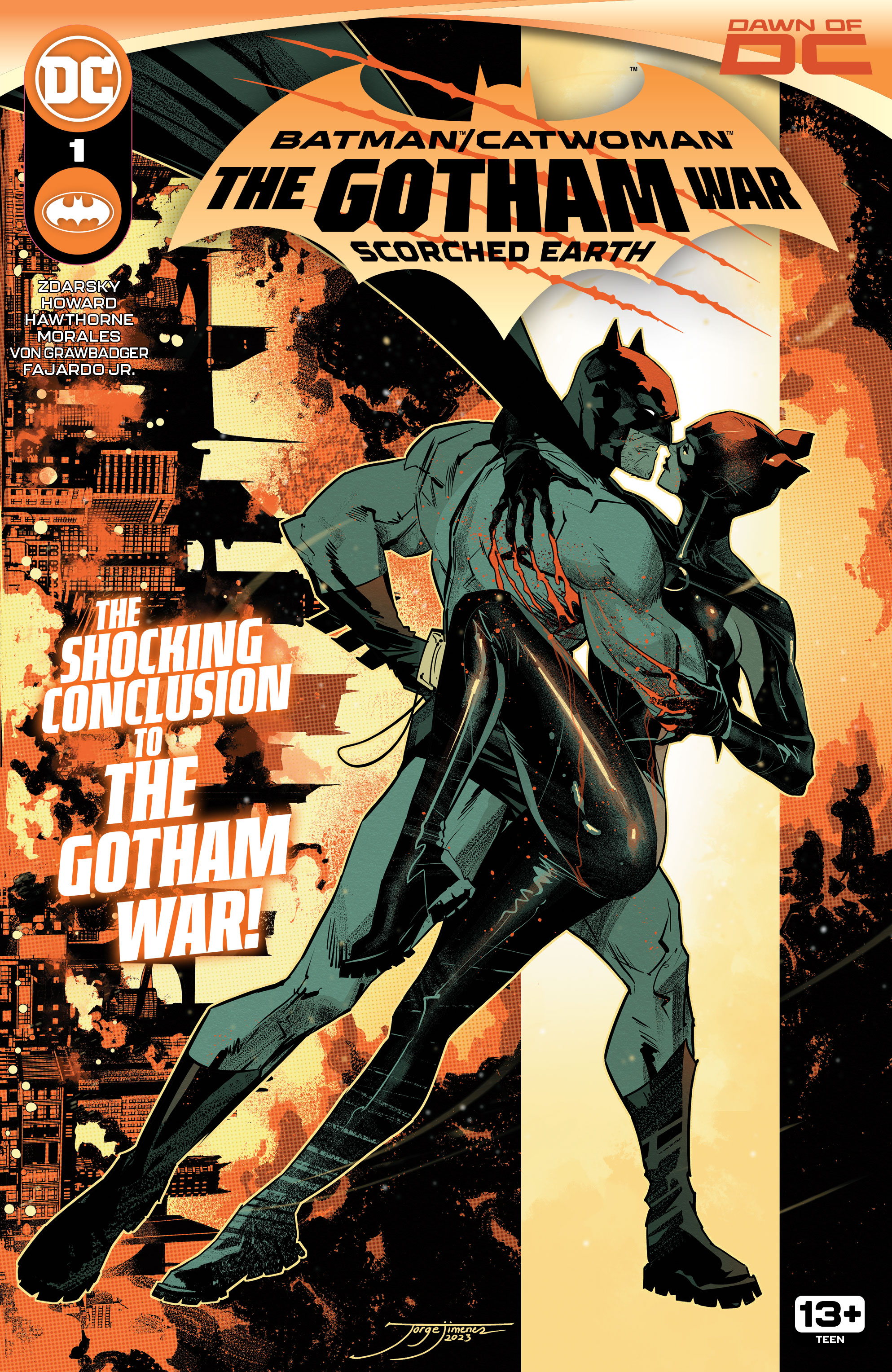 Arte de Batman/Catwoman: A Guerra de Gotham: Terra Queimada #1