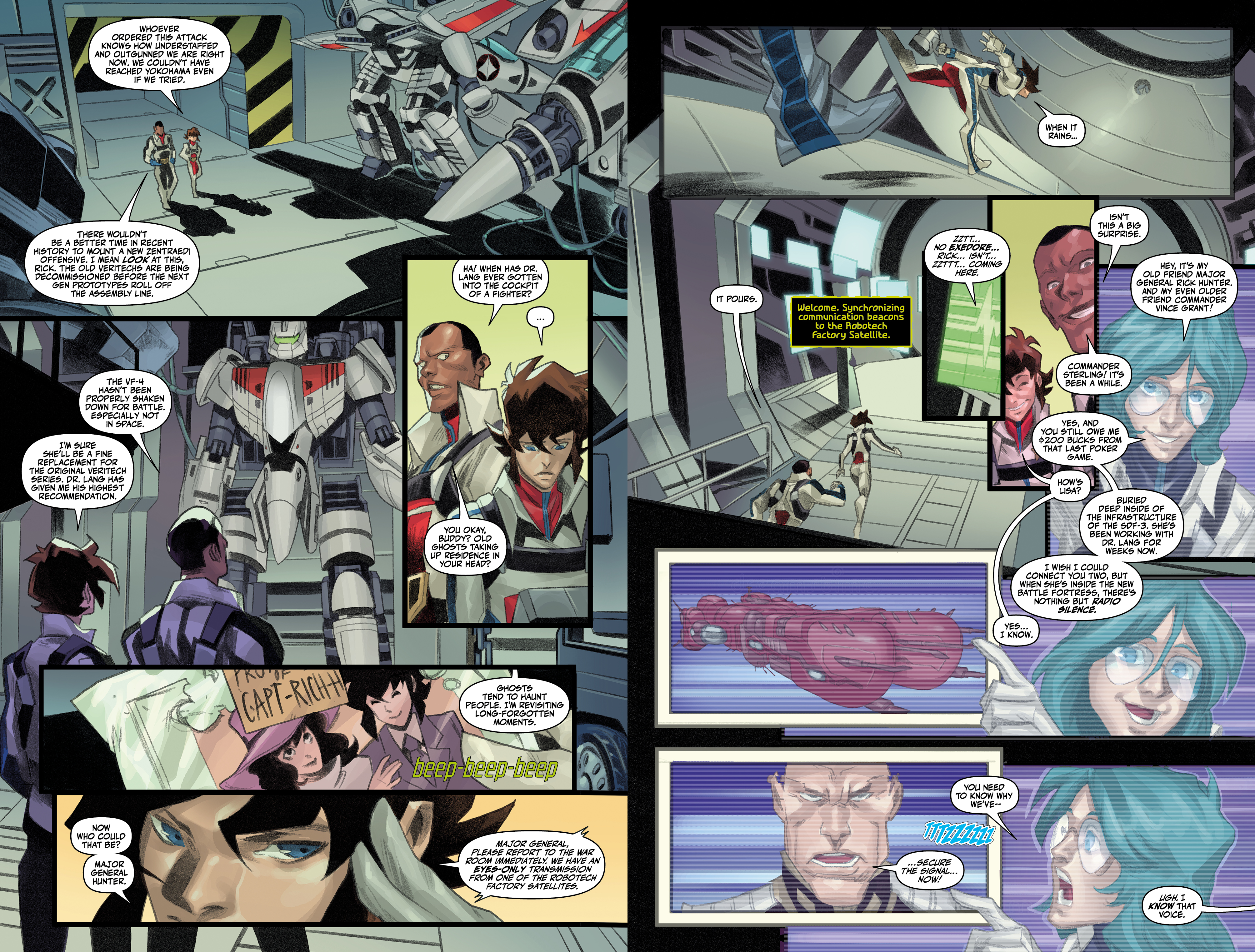 Страницы из Robotech: Rick Hunter #1.