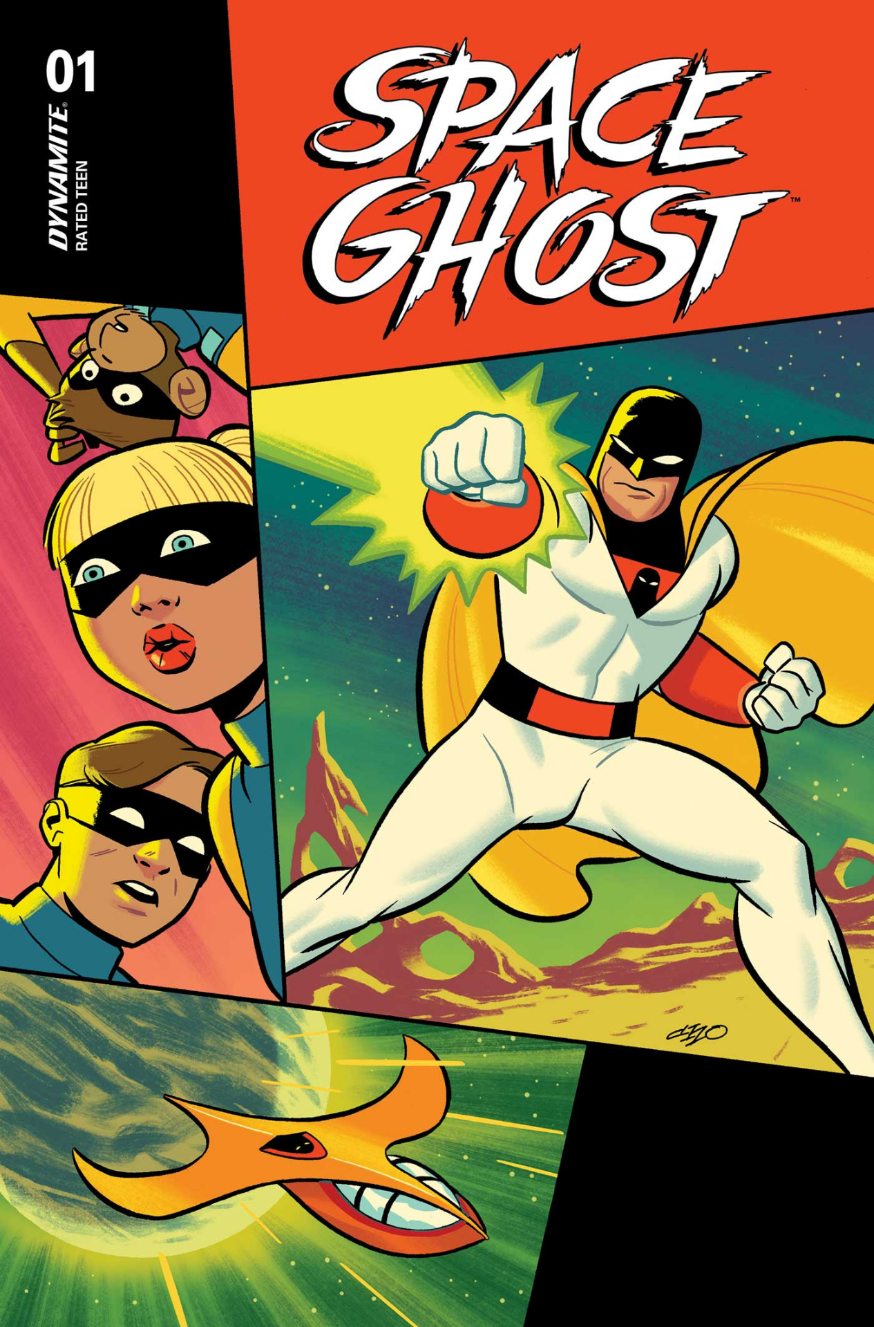 Omslag till Space Ghost #1 av Michael Cho