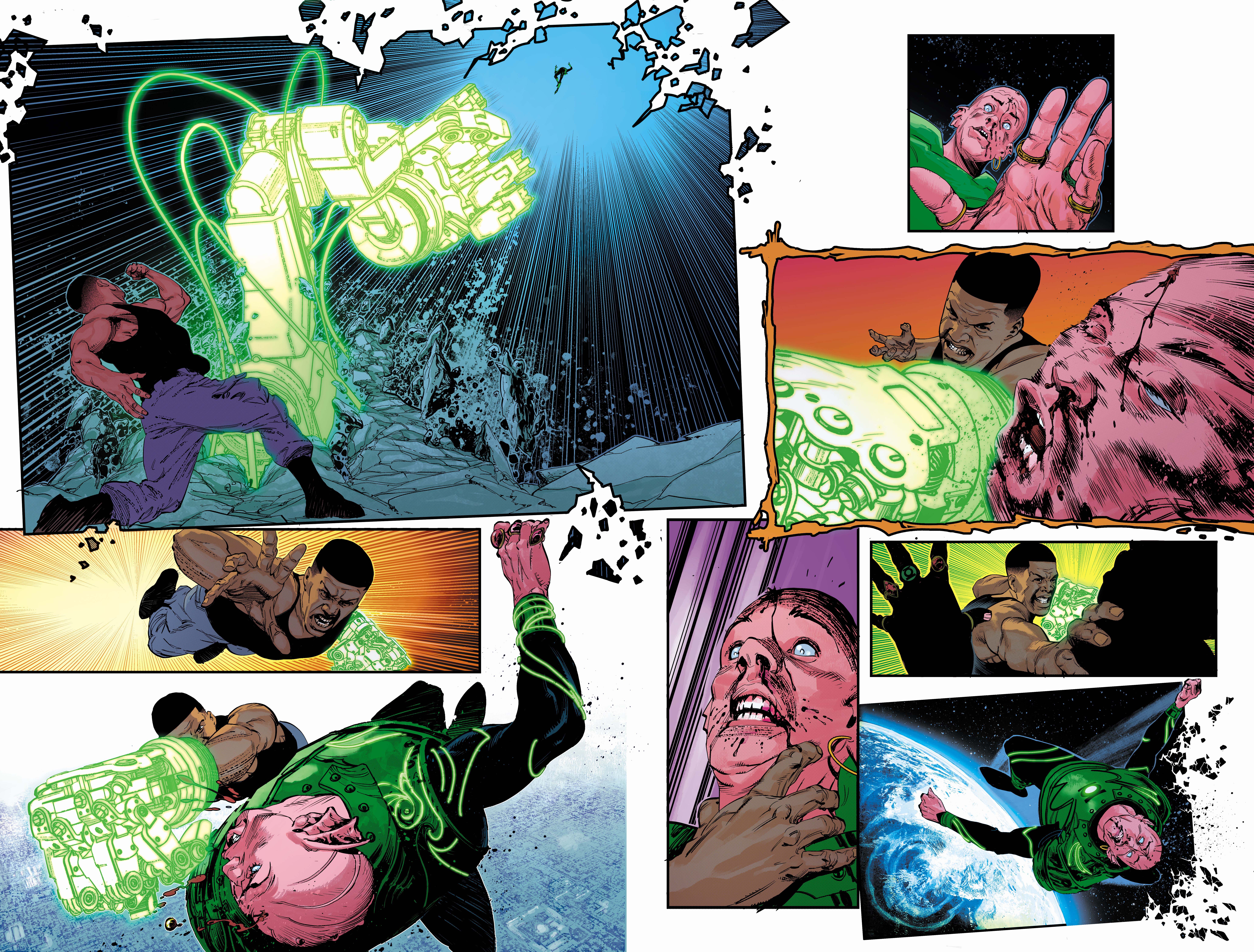 Obrázkové stránky z Green Lantern: War Journal #1