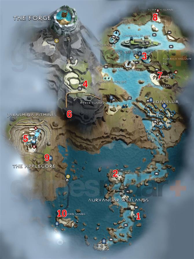 God of War - MAPA DO TESOURO: ILHA DA LUZ 