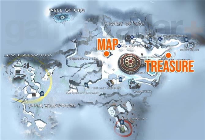 All God of War Ragnarok Treasure Mapa Locais e soluções - Jogos, filmes,  televisão que você ama