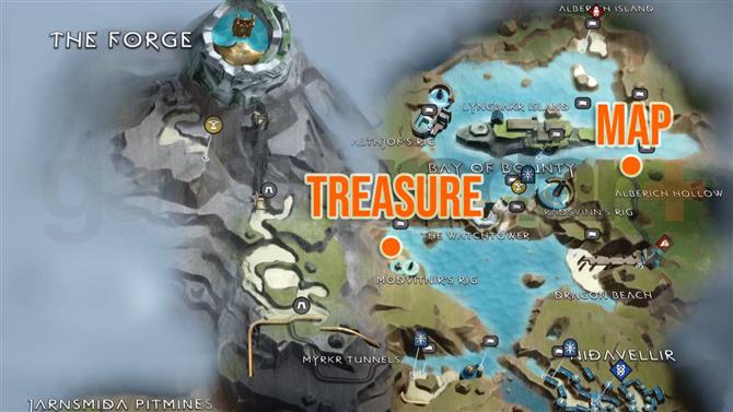 All God of War Ragnarok Treasure Mapa Locais e soluções - Jogos, filmes,  televisão que você ama