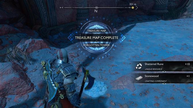 God of War Ragnarök: Mapa do Tesouro: Levado à Costa 