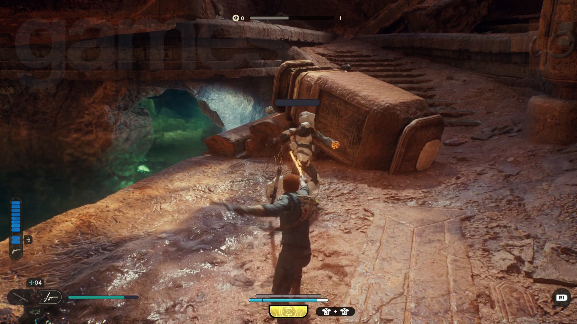 Star Wars Jedi Survivor Jedha walkthrough водный бассейн и туннель в храме-убежище