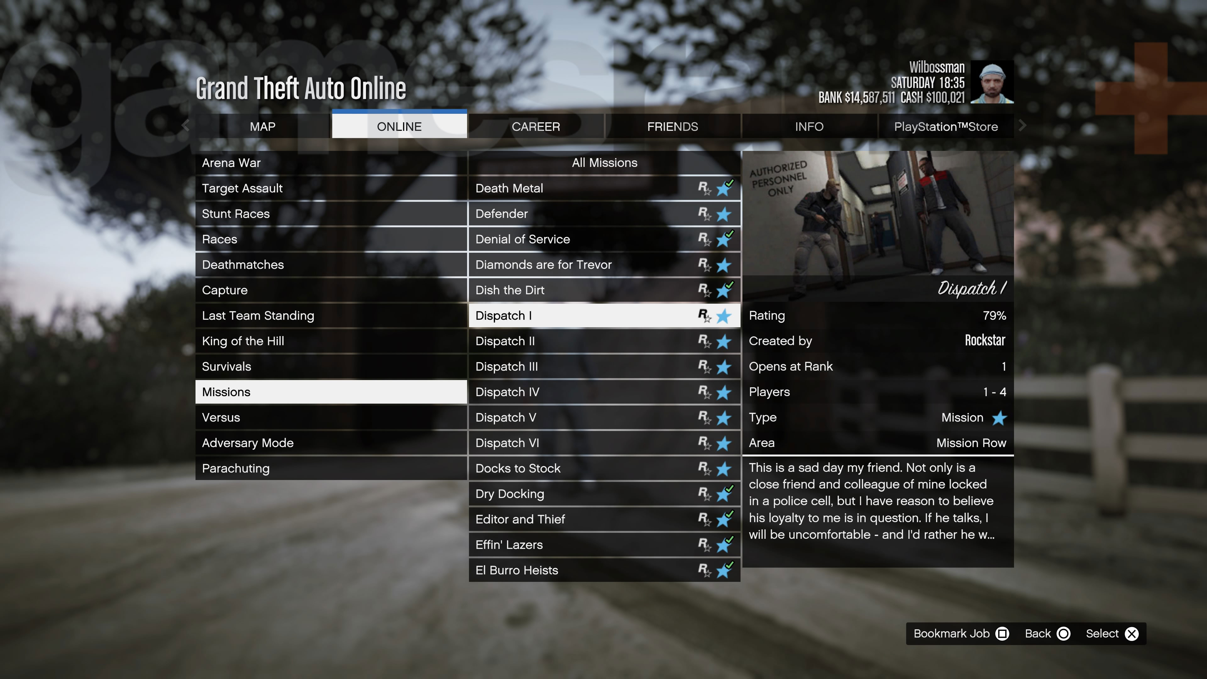 A GTA Online Dispatch Missions indítása a Jobs menüponton keresztül