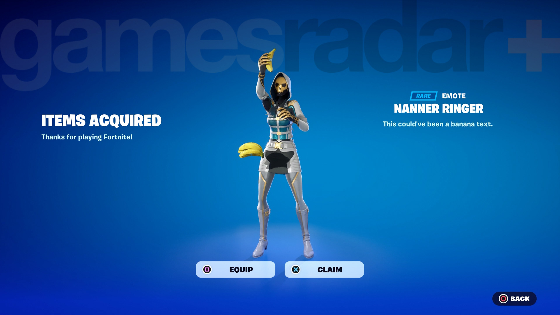 Fortnite Banana Emote cod