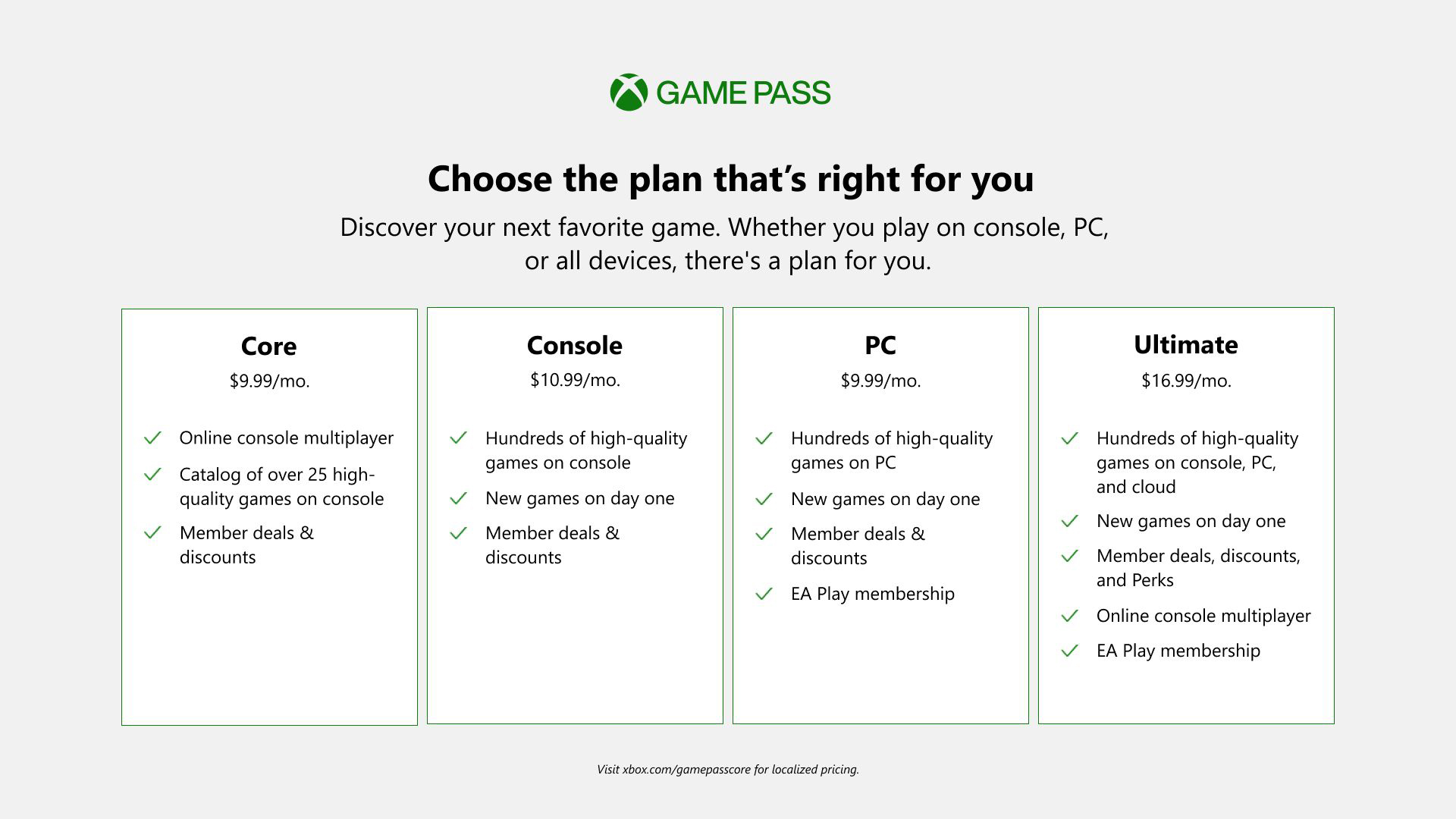 لعبة Xbox Game Pass Core