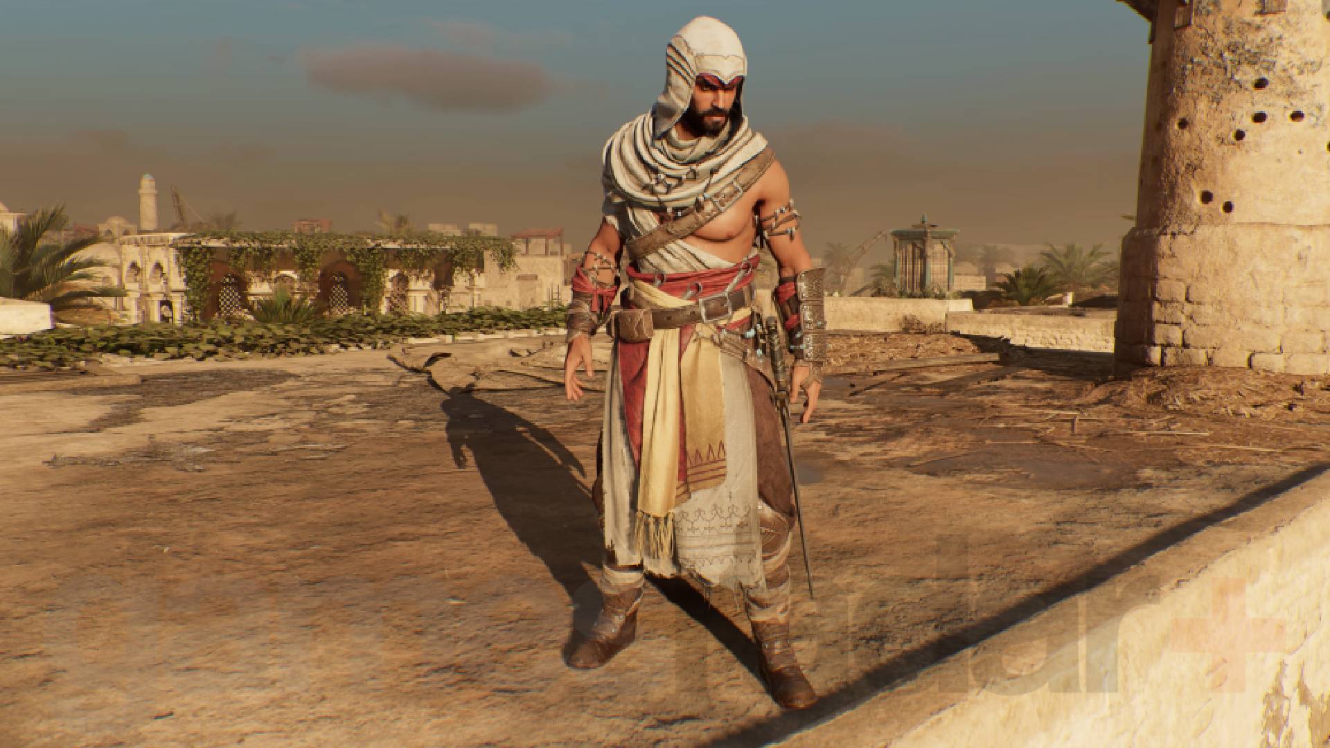 Assassin's Creed Mirage Basim draagt Zanj Uprising outfit