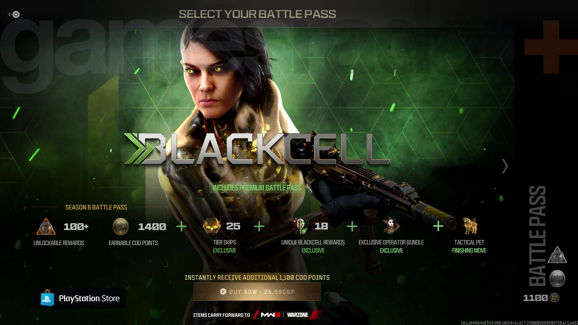 BlackCell Modern Warfare 3 Battle Pass Season 1 -paketti
