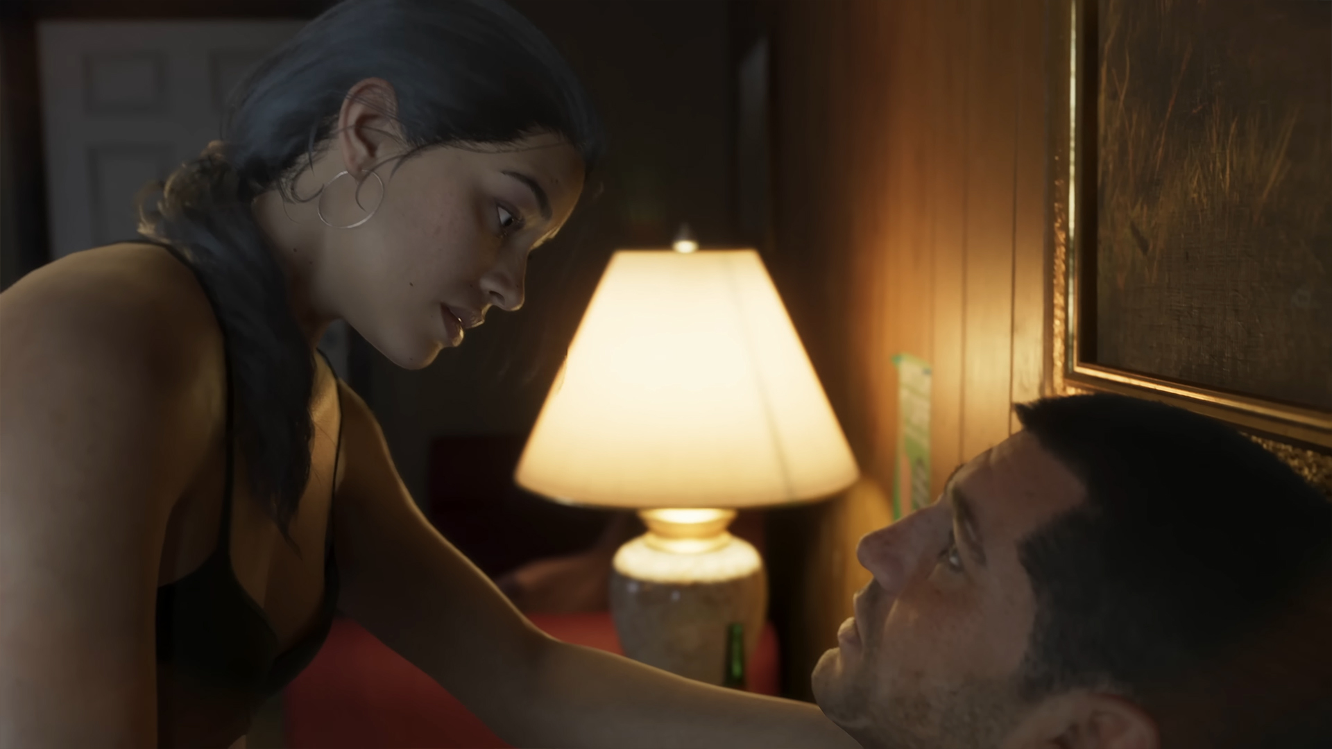 Lucia se v traileru na GTA 6 ptá muže, jestli si věří.