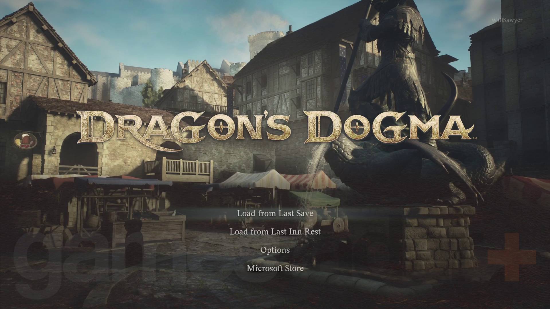 ドラゴンズドグマ2のタイトル画面のローディング・オプション