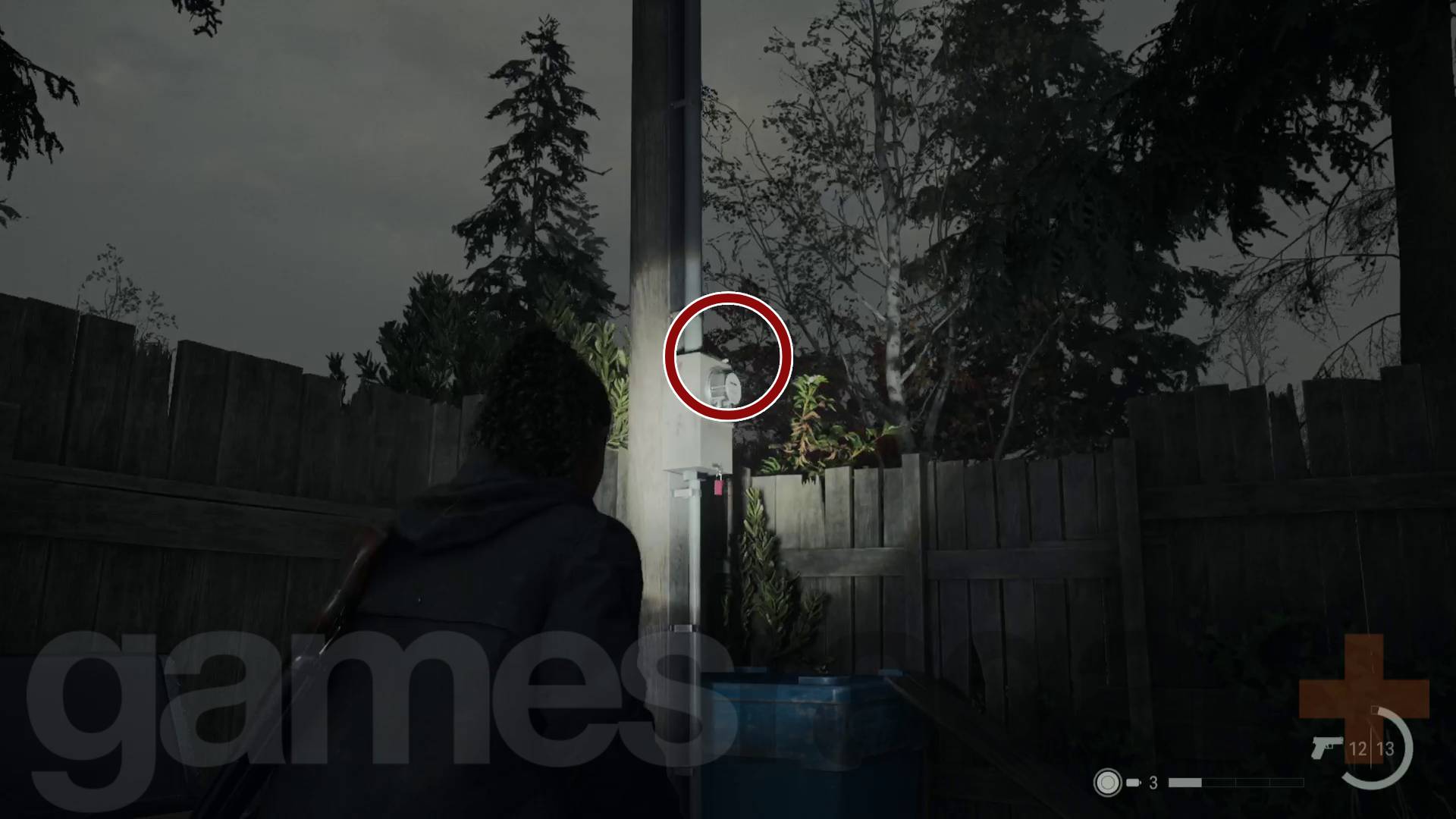 Alan Wake 2 cult stashes watery trailer park stash key on pole (Alan Wake 2 cult stashes watery)