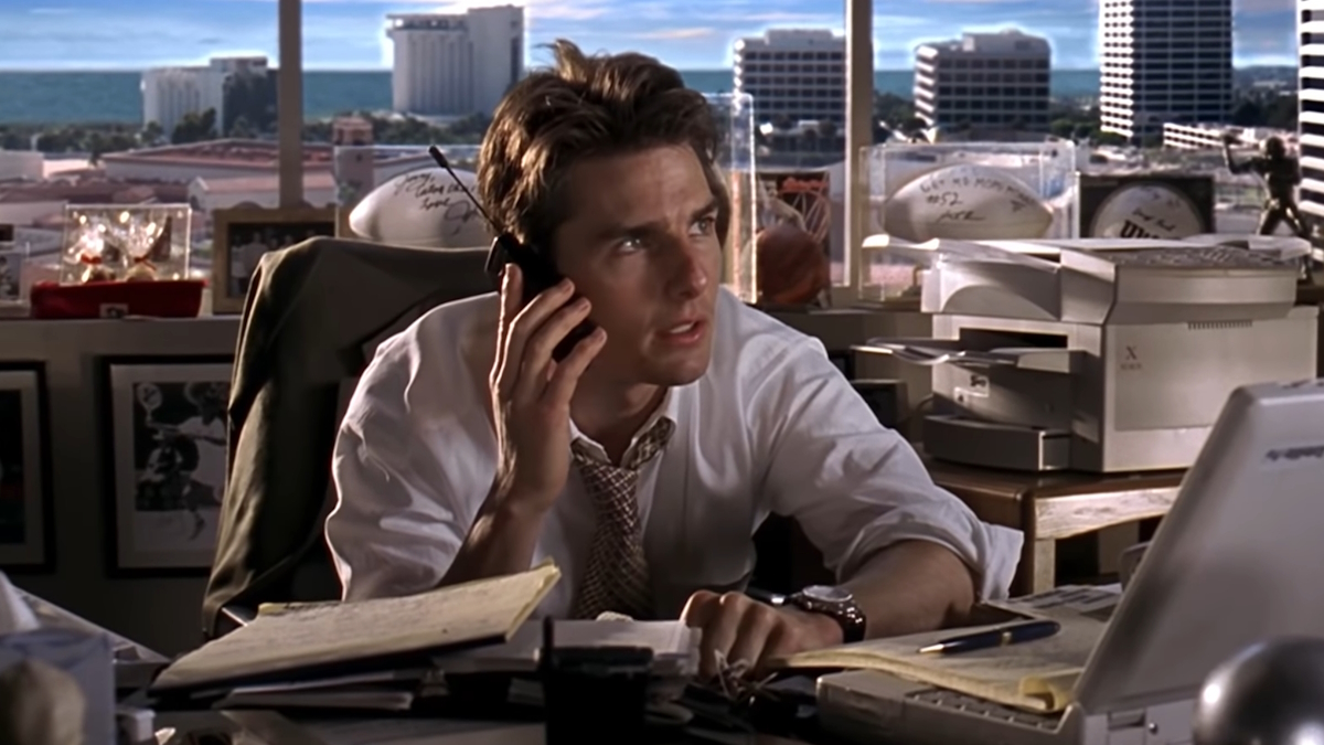 Tom Cruise ve filmu Jerry Maguire