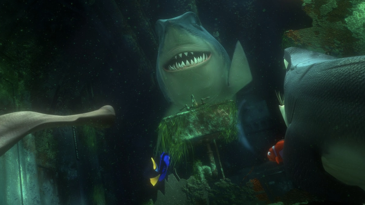 Hajarna.håller ett möte i Hitta Nemo