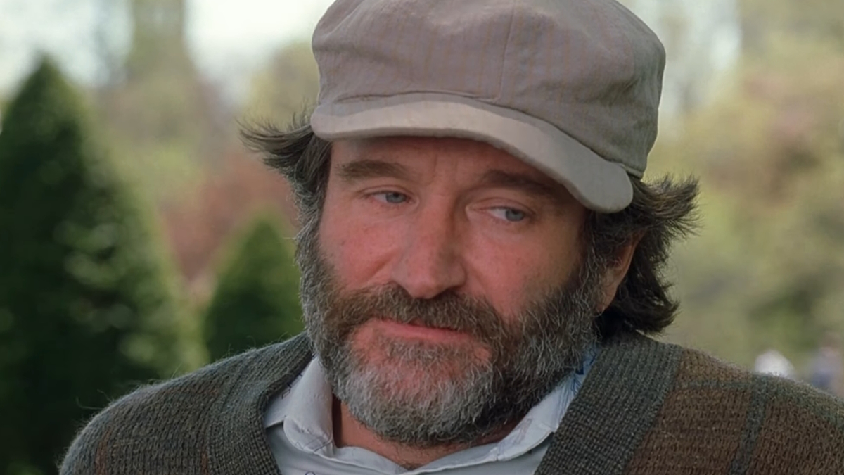 Robin Williams faz um monólogo como Dr. Maguire num campo aberto em Good Will Hunting