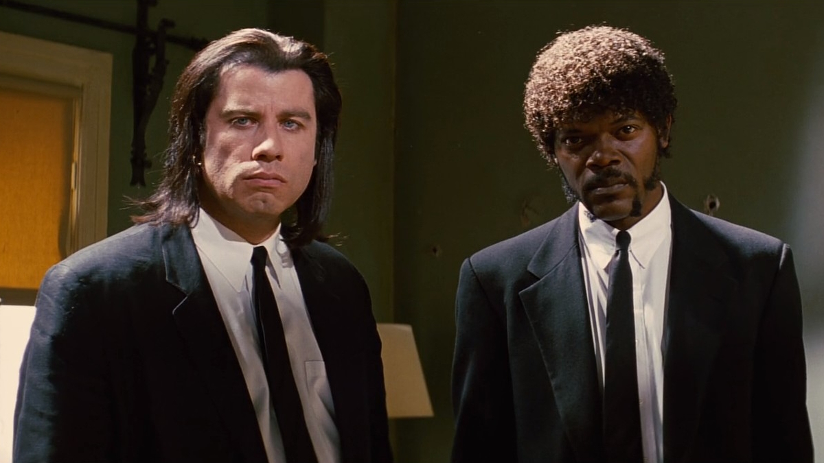 Jules Winnfield ja Vincent Vega elokuvassa Pulp Fiction.