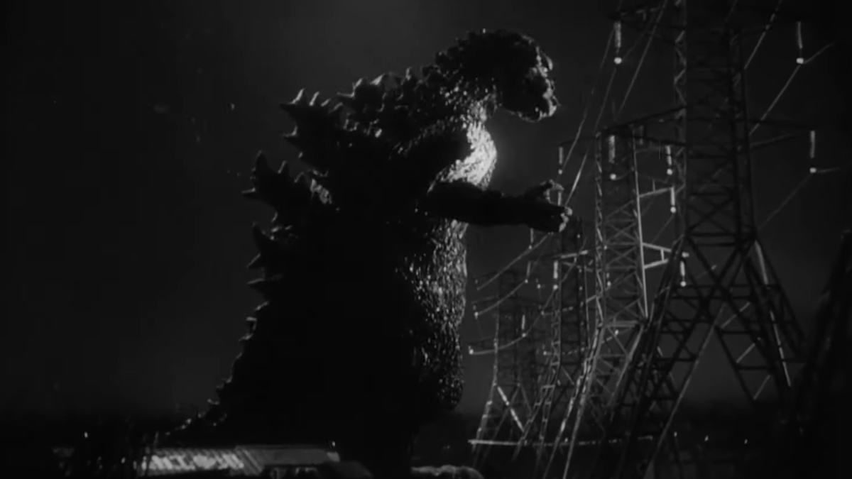 Godzilla الأصلي يقترب من الأسلاك الكهربائية في غوجيرا