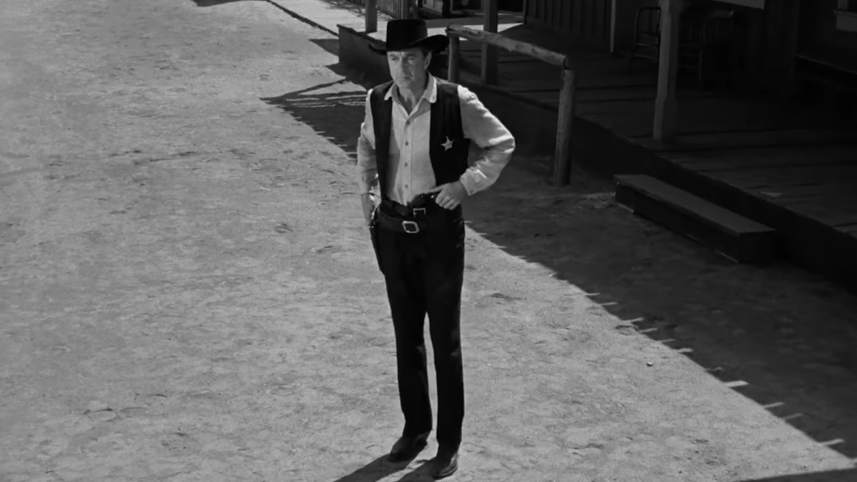 Gary Cooper staat in een grensstadje in High Noon