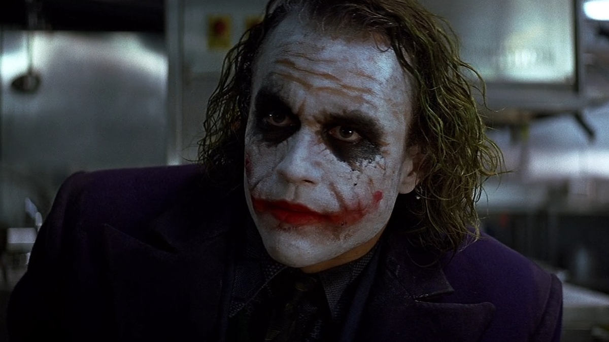 Heath Ledger jako Joker w filmie Mroczny Rycerz