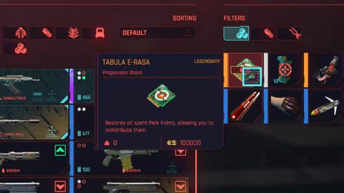 Cyberpunk 2077 respec