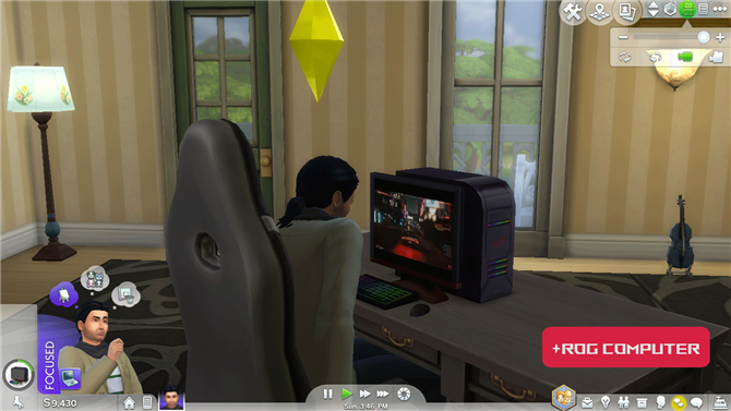 Um Sims joga um jogo melhor em seu PC