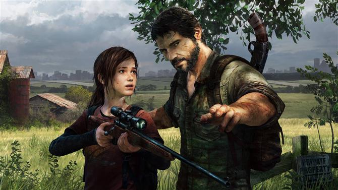 Joel učí Ellie používat odstřelovací pušku ve hře The Last of Us