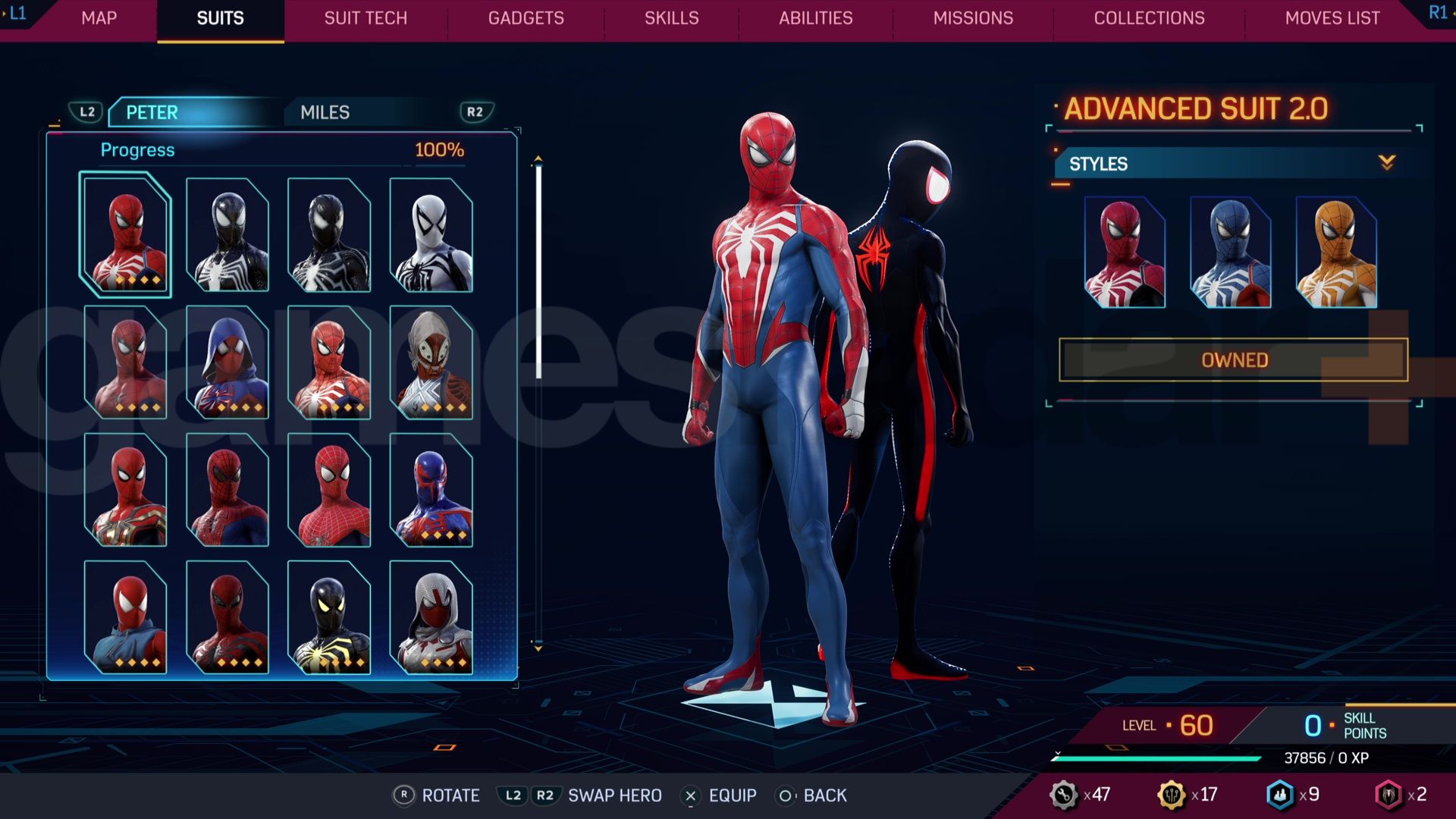 Obleky a kostýmy pro film Marvel's Spider-Man 2