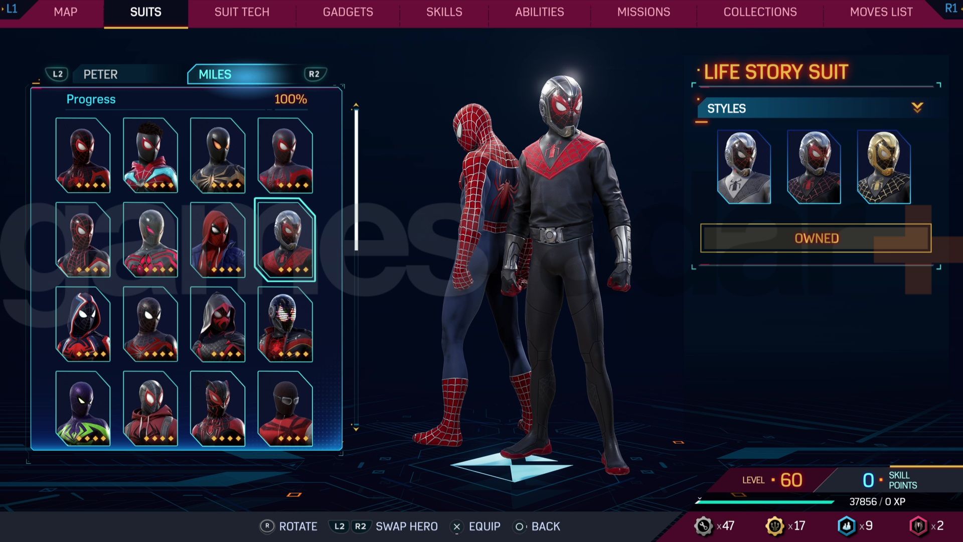 Obleky a kostýmy pro film Marvel's Spider-Man 2