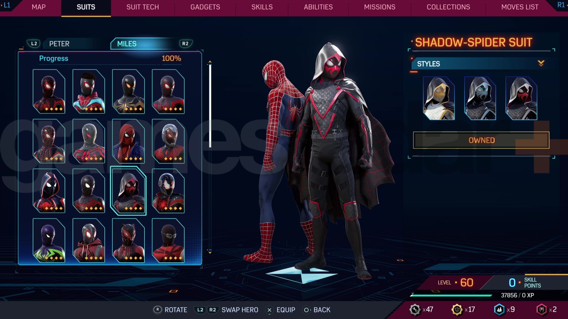 Combinaisons et costumes Marvel's Spider-Man 2