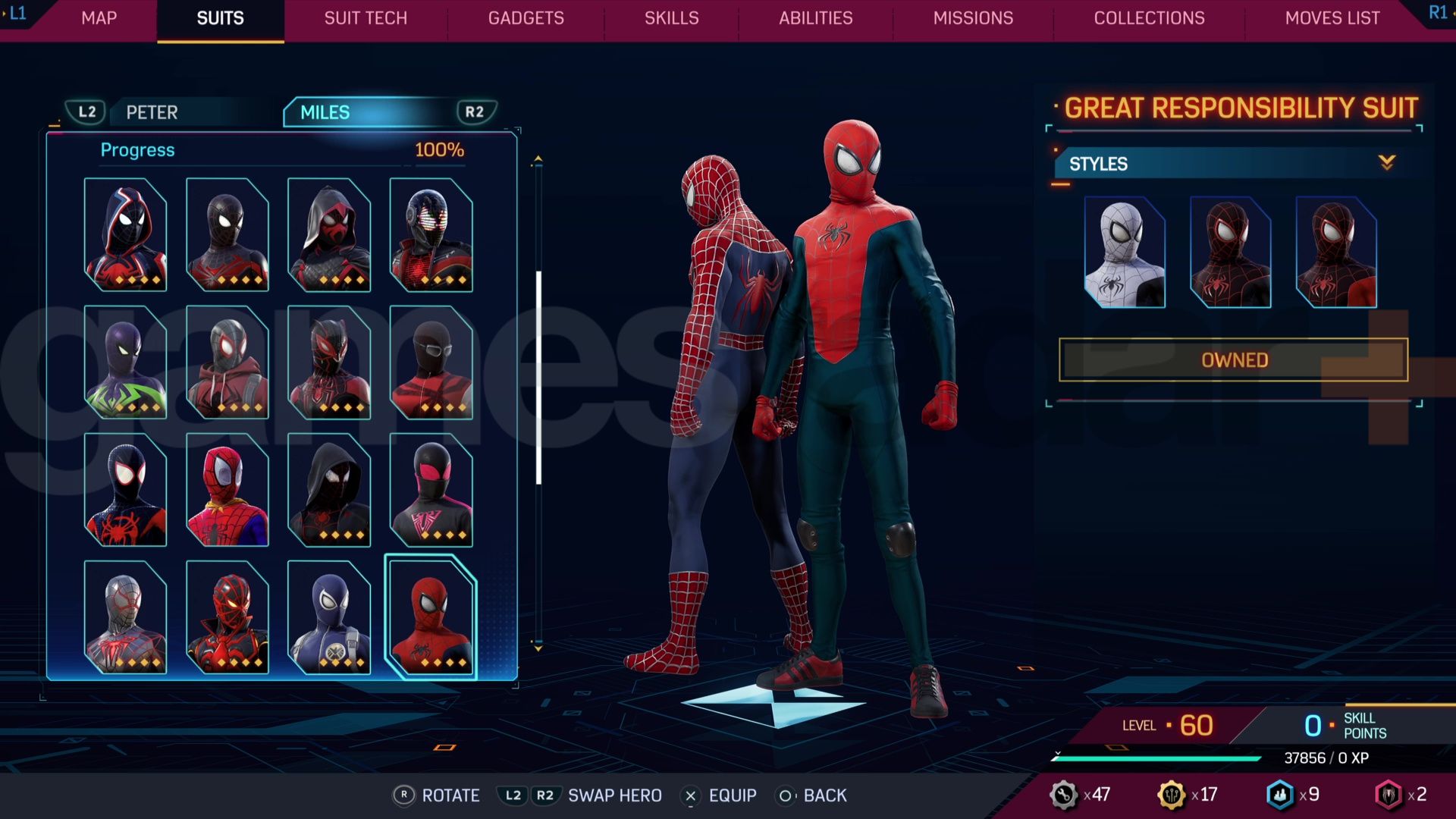 Marvel's Spider-Man 2 بدلات وأزياء