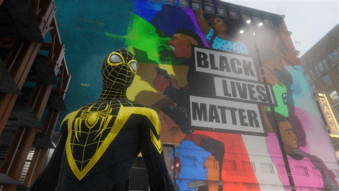 Spider-Man: Miles Morales mural BLM
