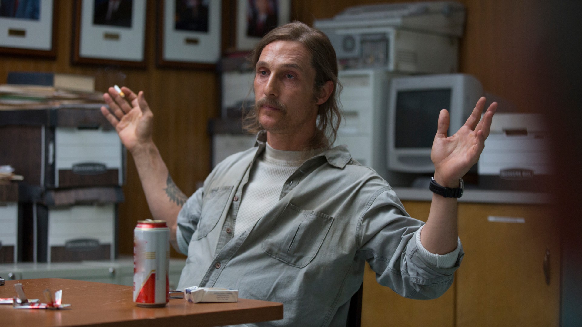 Matthew McConaughey como Rust Cohle en True Detective temporada 1