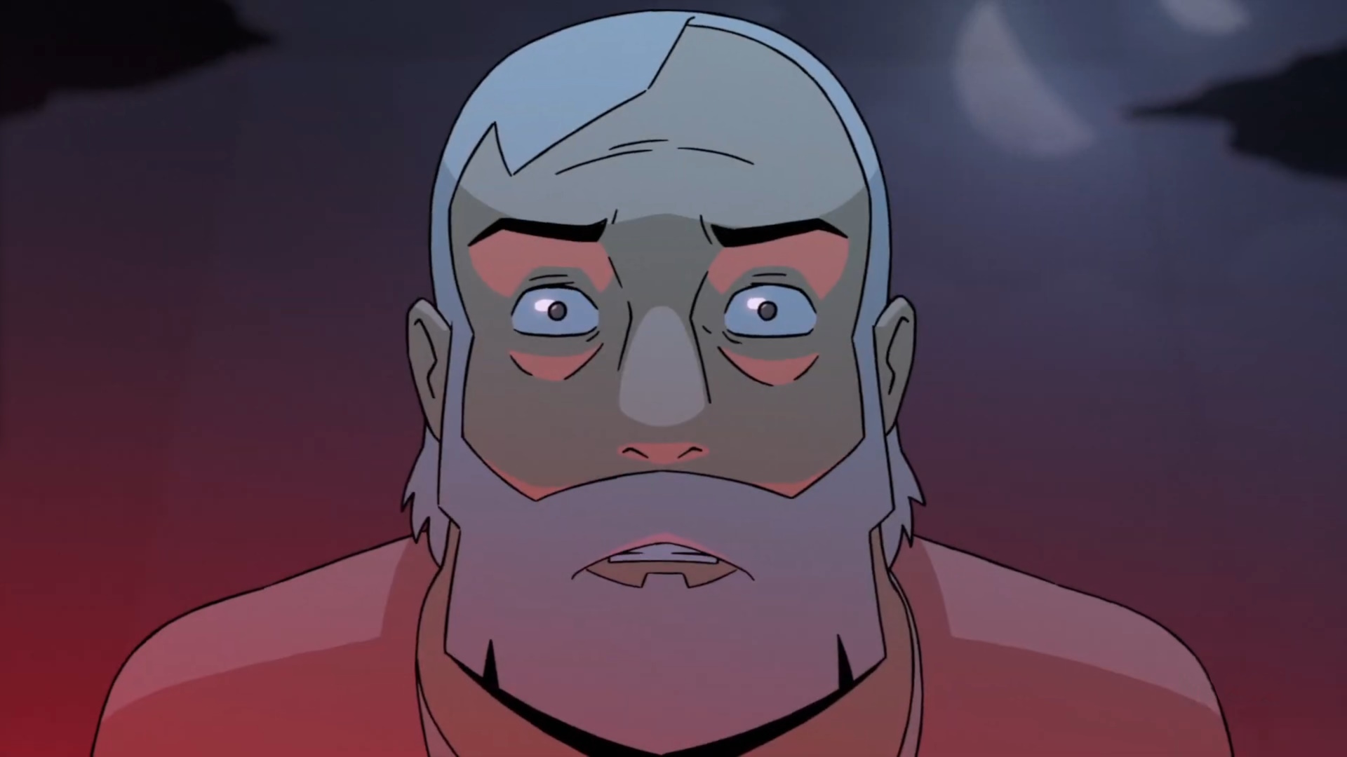На скриншоте Scavengers Reign изображен персонаж, в ужасе смотрящий в камеру.