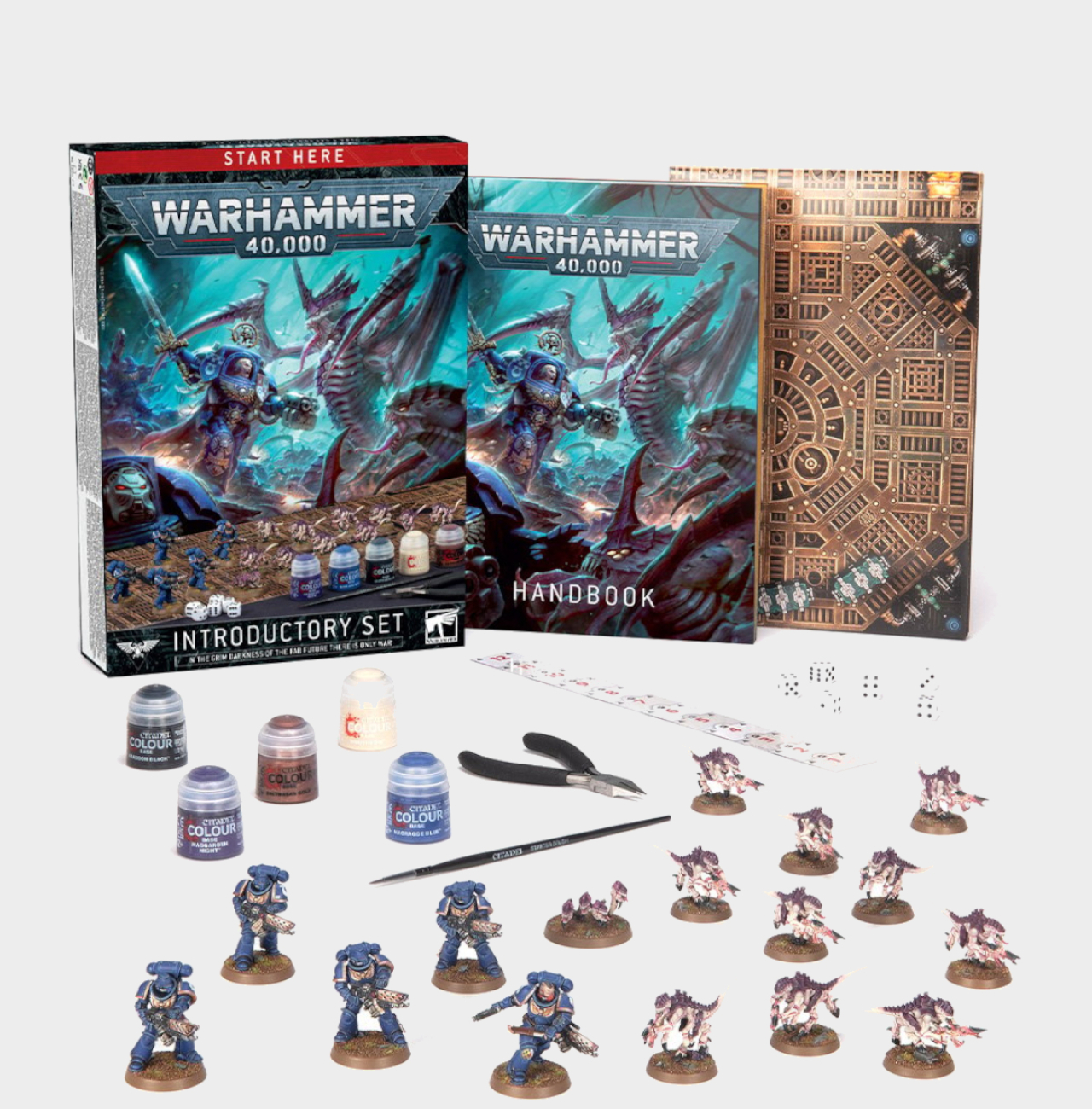 Warhammer 40،000: مجموعة تمهيدية على خلفية واضحة