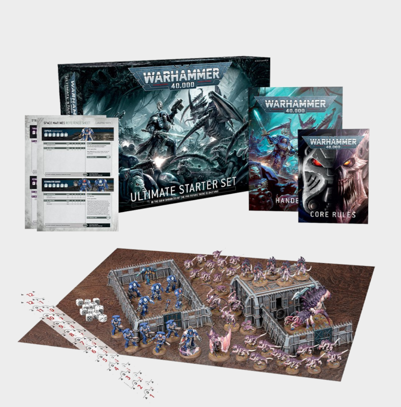 Warhammer 40,000: Ultimate Starter Set na hladkém pozadí