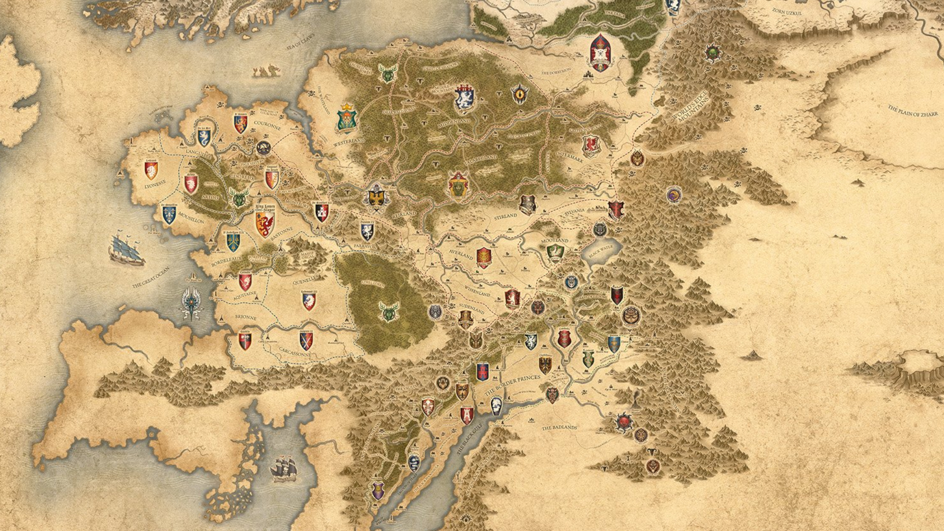 Mapa Warhammer: Starý svět