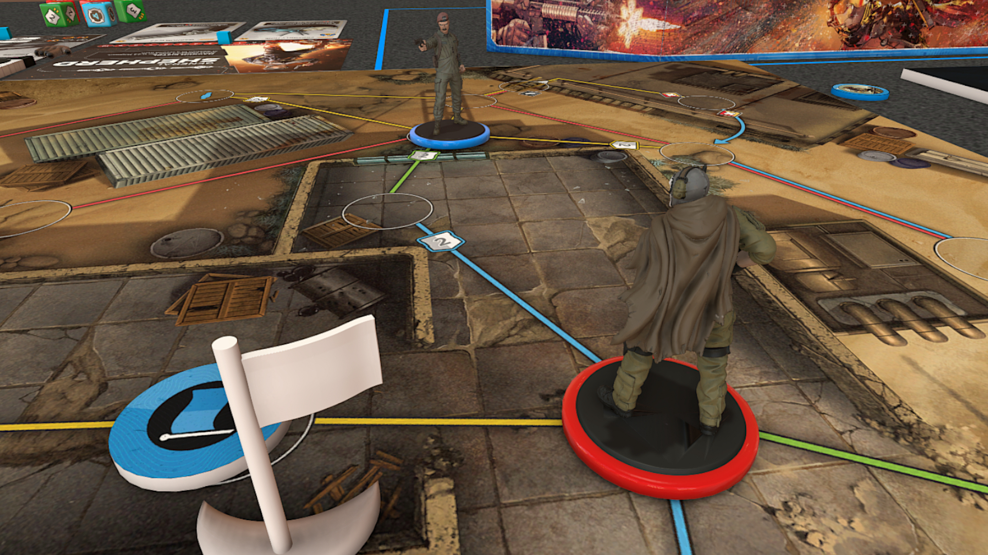 Shepard a Ghost stojí proti sobě ve hře Call of Duty: The Board Game