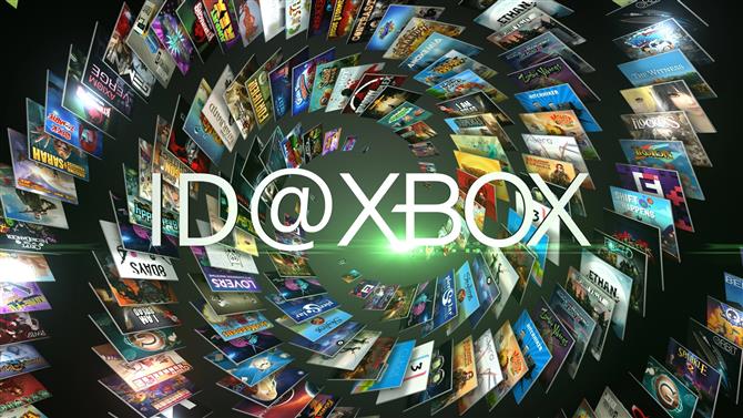 "インディーゲームの渦巻く渦に対するID@Xboxロゴ"