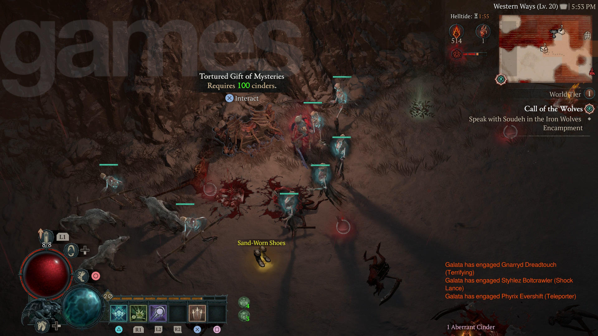 Diablo 4 Inferno Dádiva Torturada dos Mistérios