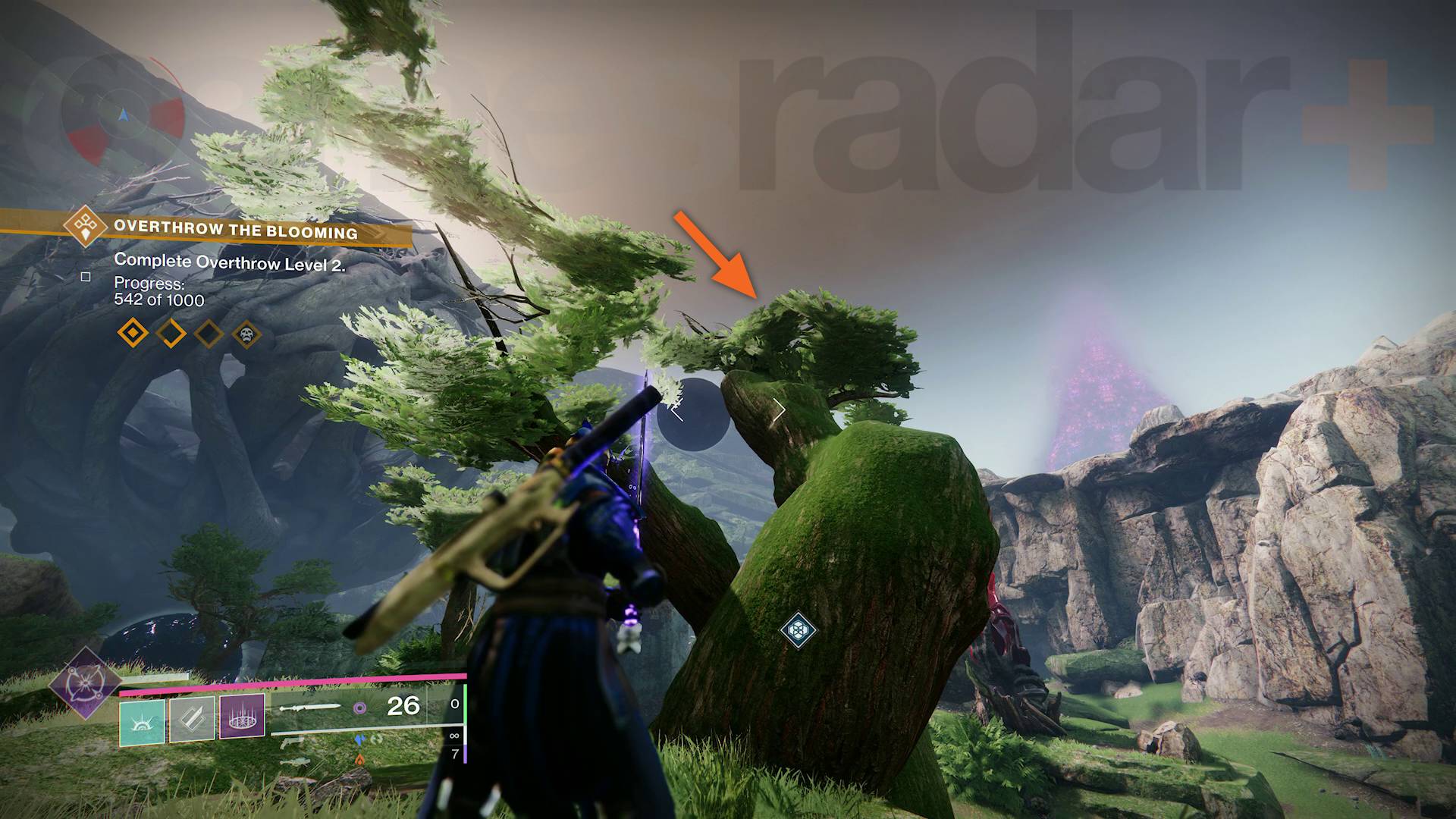 Destiny 2 Pale Heart Region Chests Blomstrende kiste oppe i træet