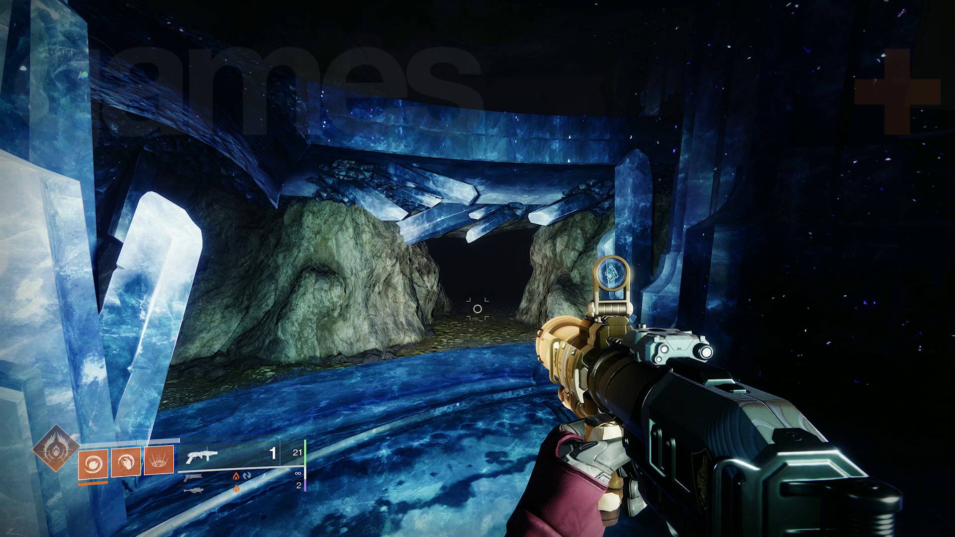 Destiny 2 Lost Encryption Bits Moth-Infested cavern tunnel