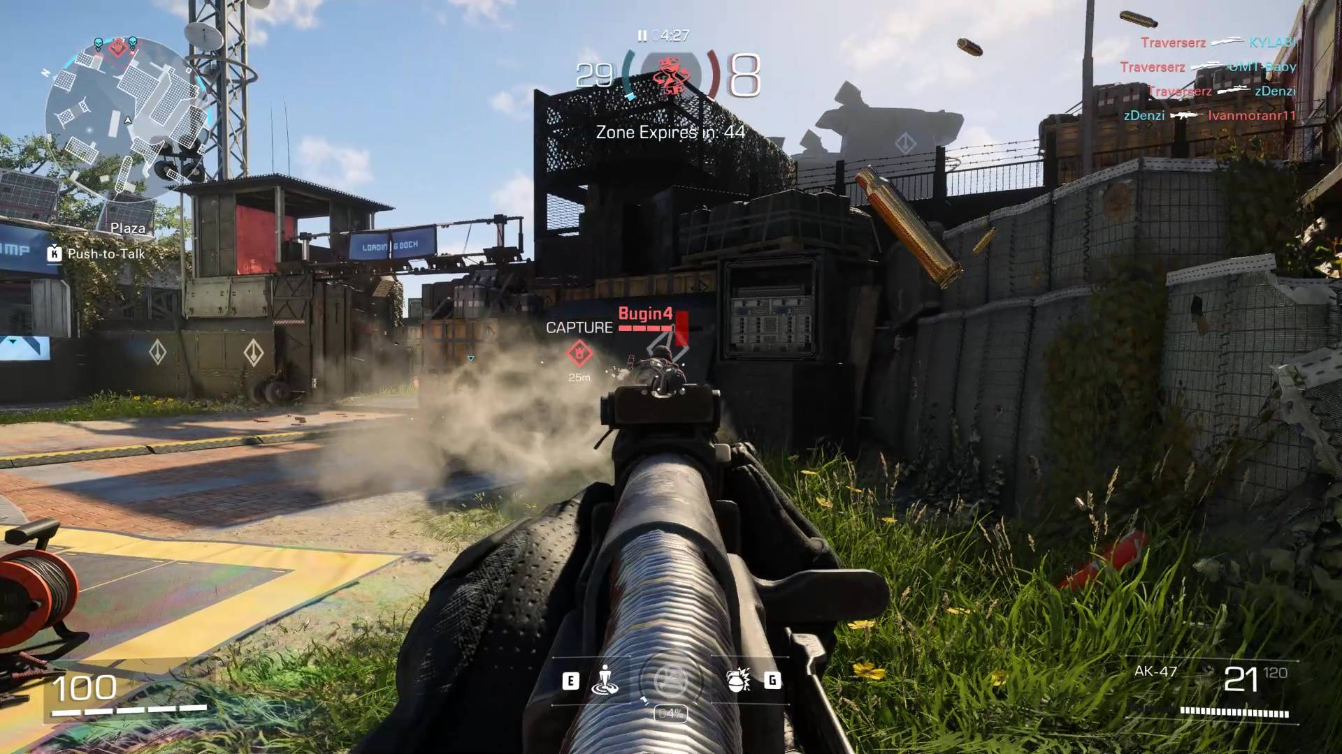 Capture d'écran de gameplay de XDefiant montrant une fusillade