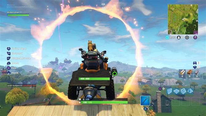 fortnite flaming hoops vse mesta chtoby prygat cherez pylayushie obruchi s pomoshyu korziny pokupok ili atk - what is atk in fortnite