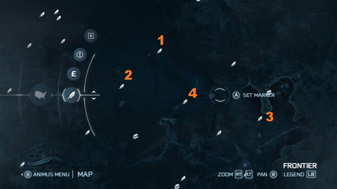 Guía de ubicaciones de Assassin's Creed 3 encuéntralas todas y desbloquea el traje Kanien'keha: ka - Los juegos, películas, que amas.