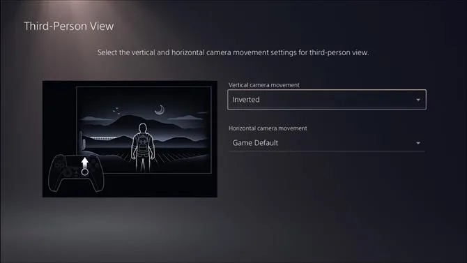 PS5 invertiert Kameraeinstellungen