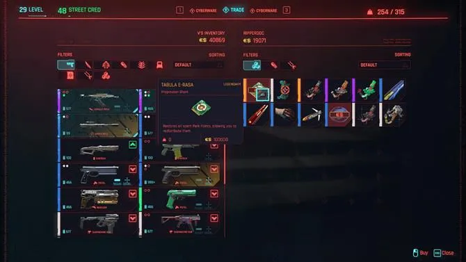 Cyberpunk 2077 respec