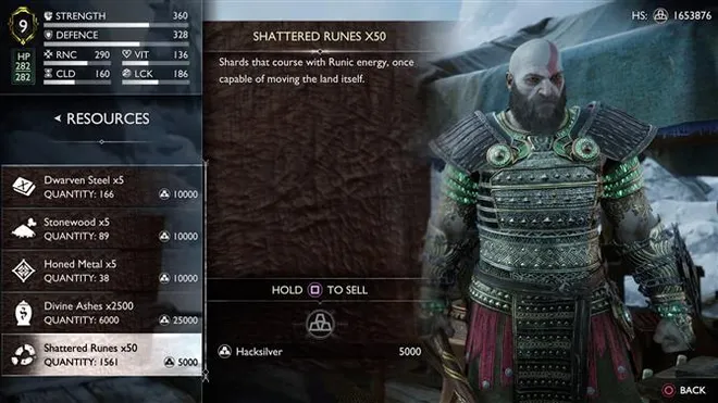 Vad är God of War Ragnarok krossade runor som används för?