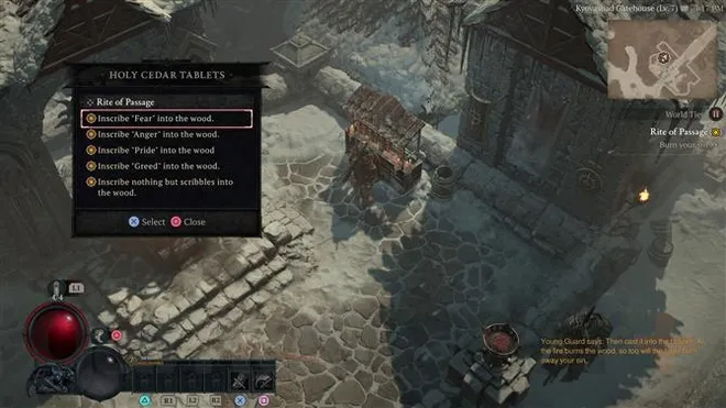A Diablo 4 Rite of Passage Sin Choice magyarázta